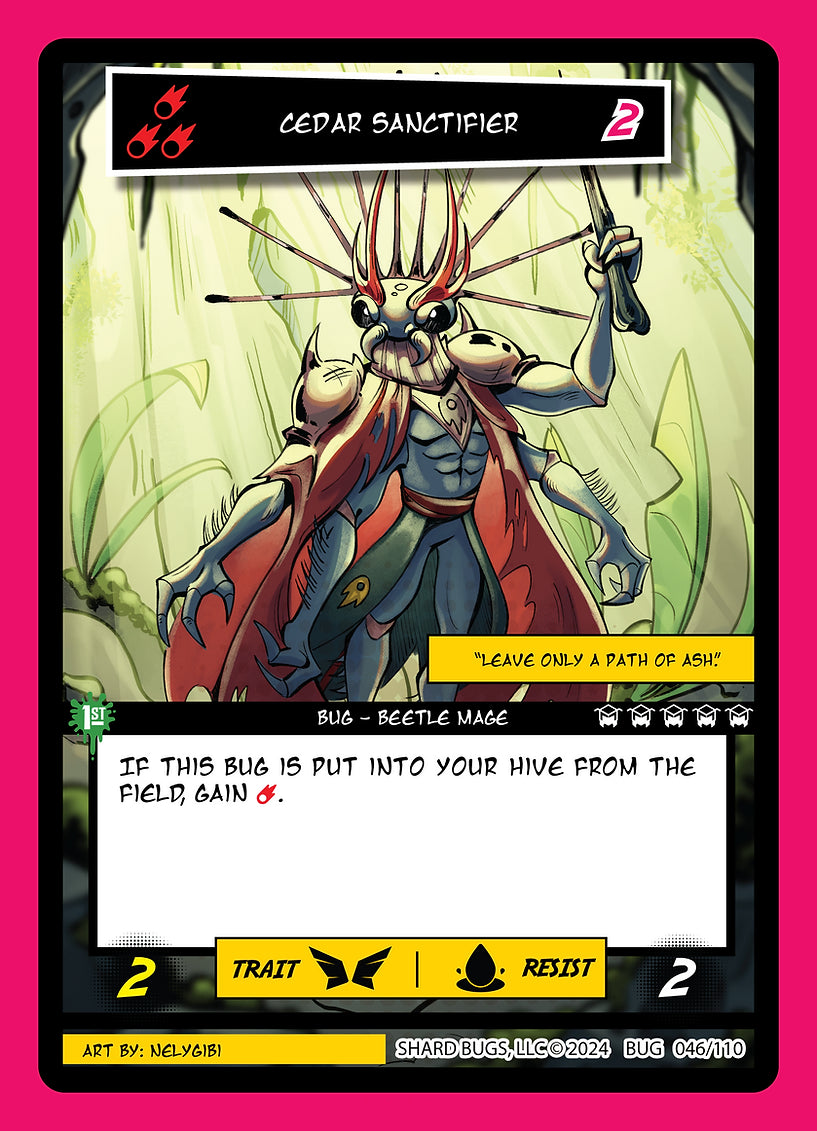 Cedar Sanctifier 046/110 - Common - Shard Bugs 1st Edition