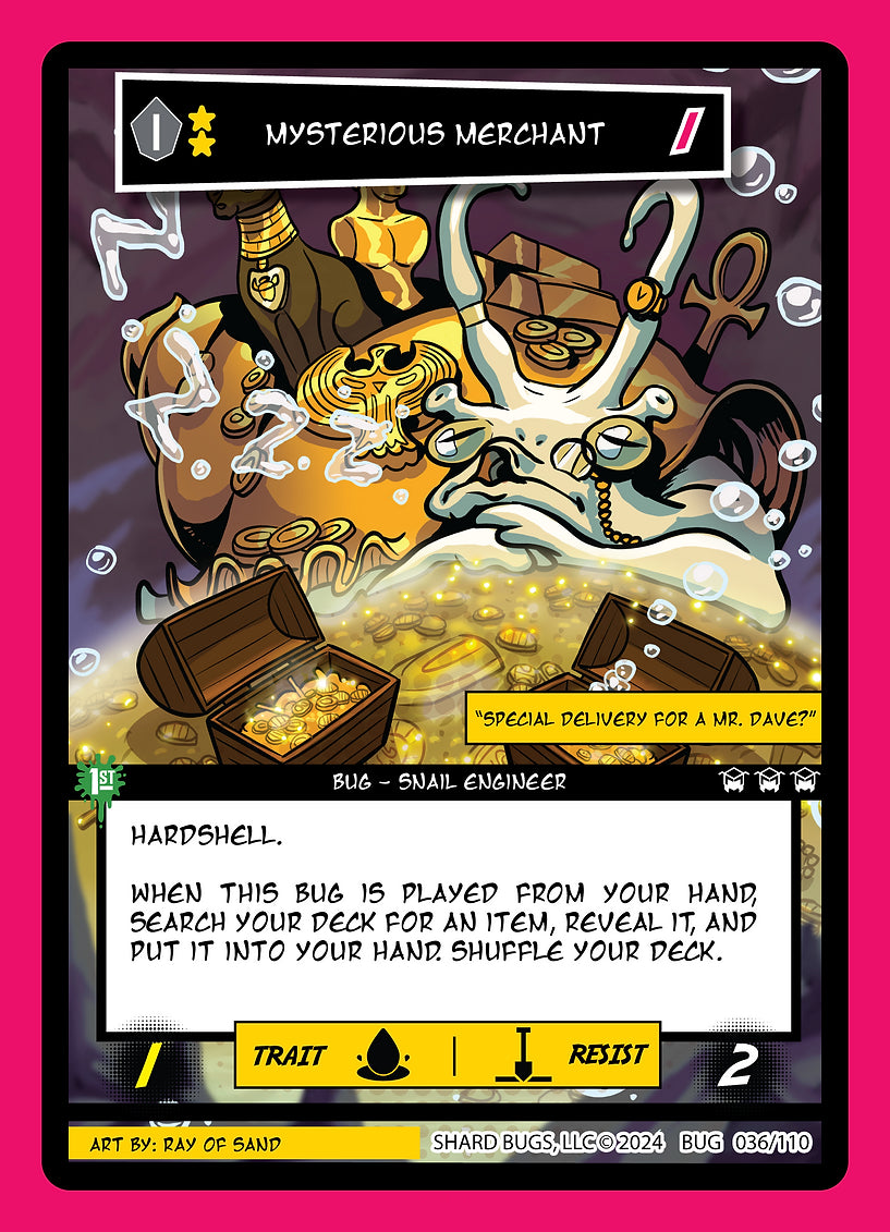 Mysterious Merchant 036/110 - Rare Foil  - Shard Bugs 1st Edition