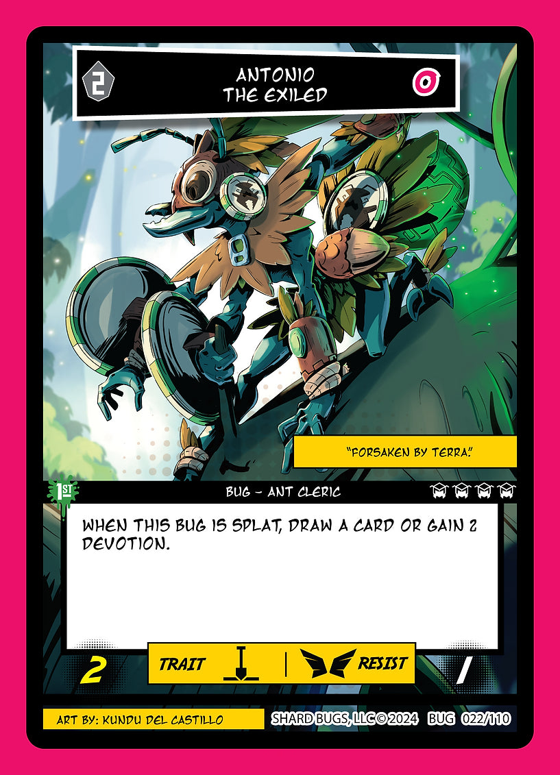Antonio The Exiled 022/110 - Uncommon - Shard Bugs 1st Edition