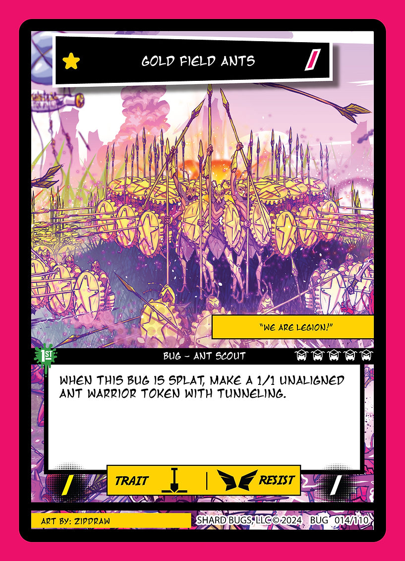 Gold Field Ants 014/110 - Common - Shard Bugs 1st Edition
