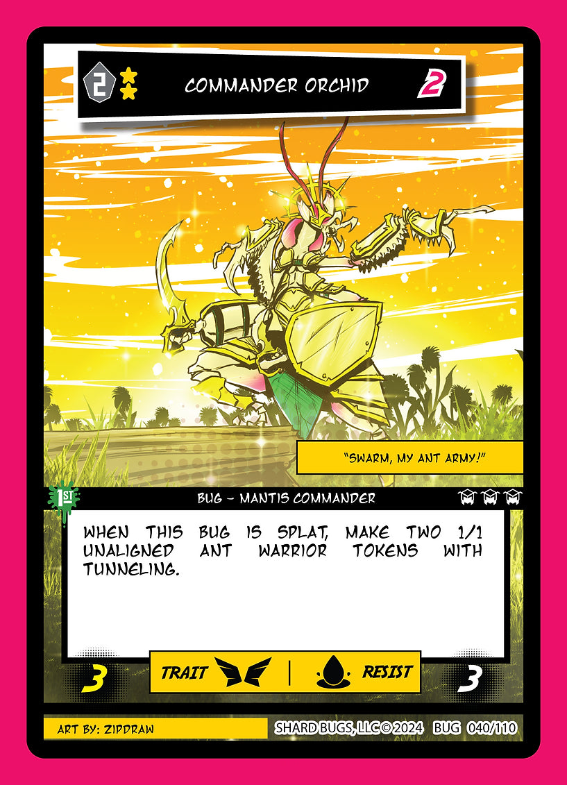 Commander Orchid 040/110 - Rare Foil - Shard Bugs 1st Edition