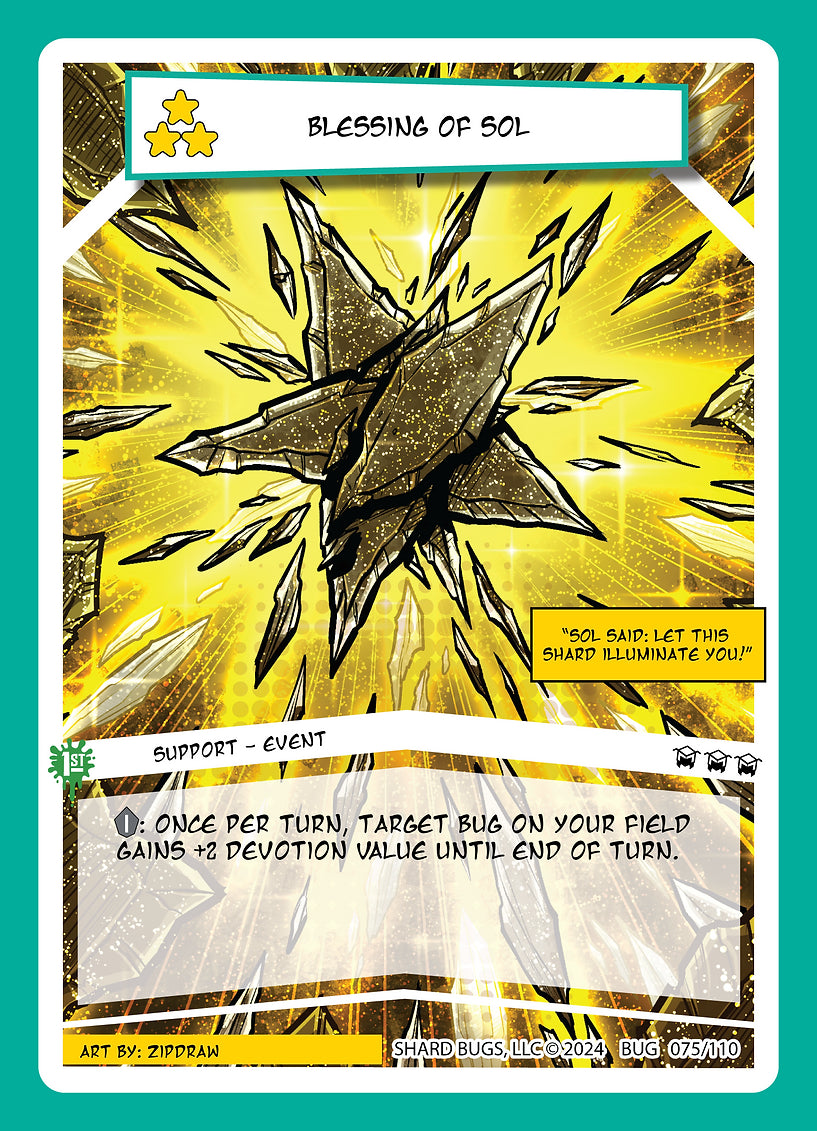 Blessing of Sol 075/110 - Rare Foil - Shard Bugs 1st Edition