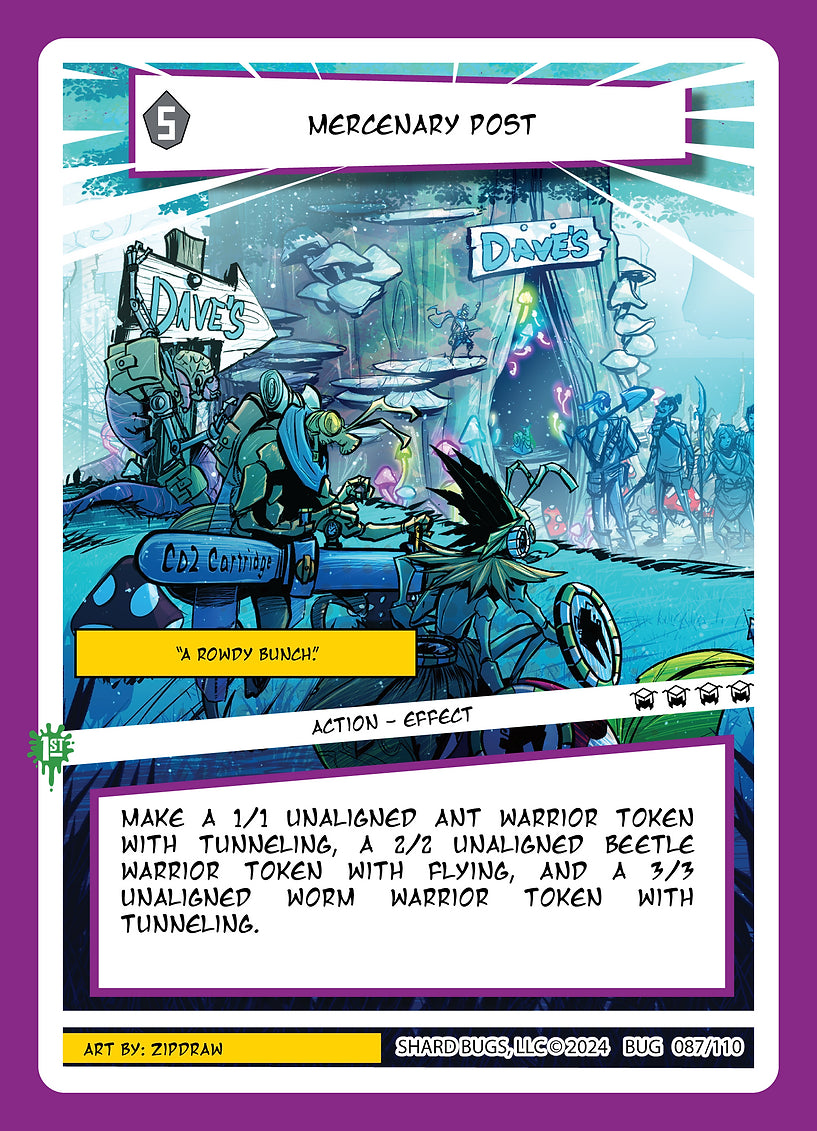 Mercenary Post 087/110 - Uncommon - Shard Bugs 1st Edition
