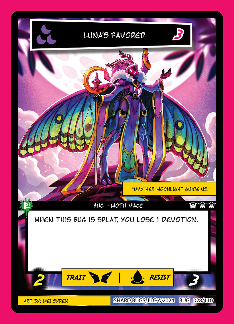 Luna's Favored 028/110 - Rare Foil - Shard Bugs 1st Edition