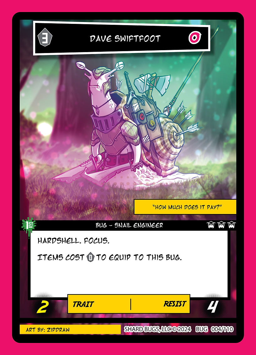 Dave Swiftfoot 004/110 - Rare Foil - Shard Bugs 1st Edition