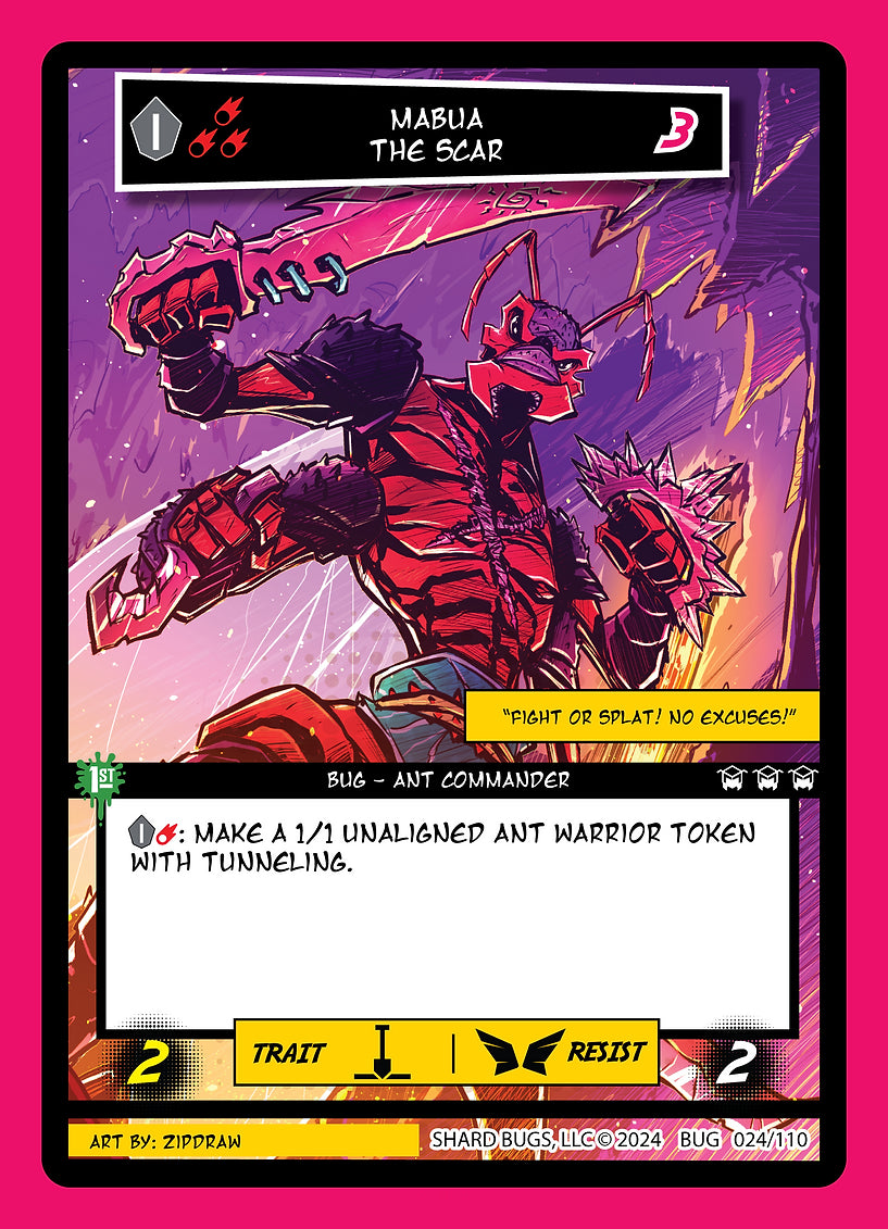 Mabua The Scar 024/110 - Rare Foil - Shard Bugs 1st Edition