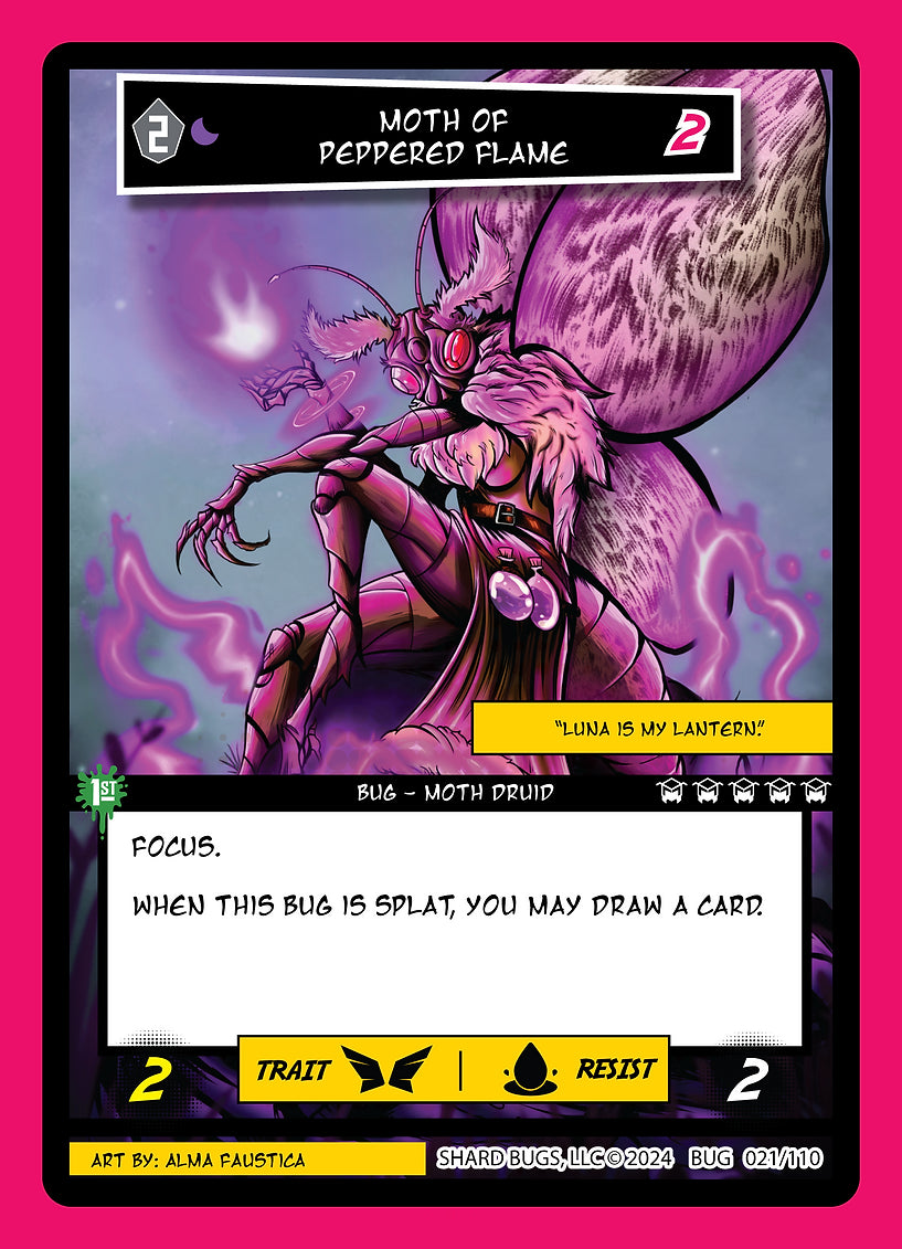 Moth of Peppered Flame 021/110 - Common - Shard Bugs 1st Edition