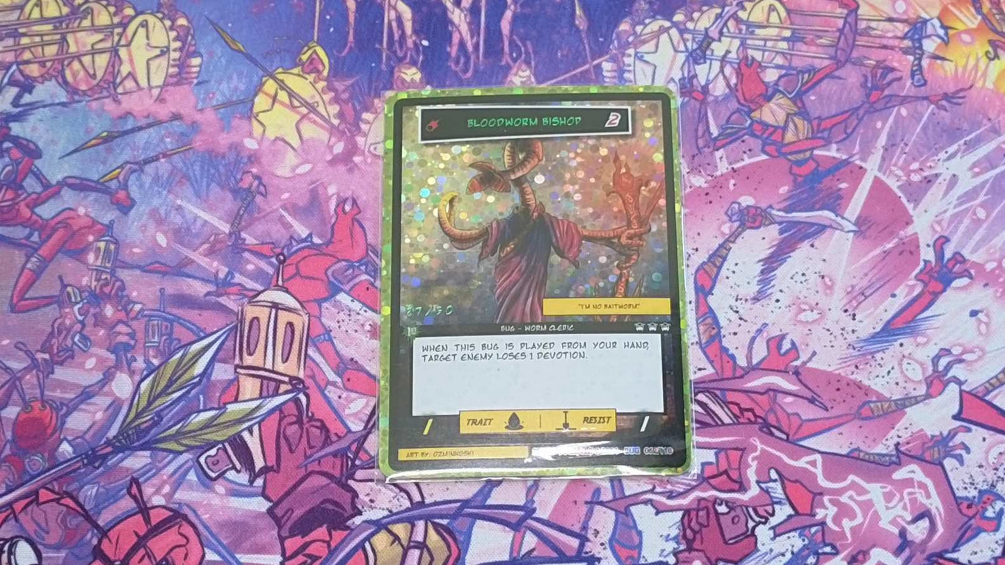 Bloodworm Bishop Serialized 27/50 Foil Rare - 1st Edition Kickstarter