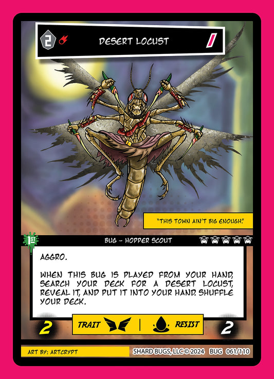 Desert Locust 061/110 - Common  - Shard Bugs 1st Edition