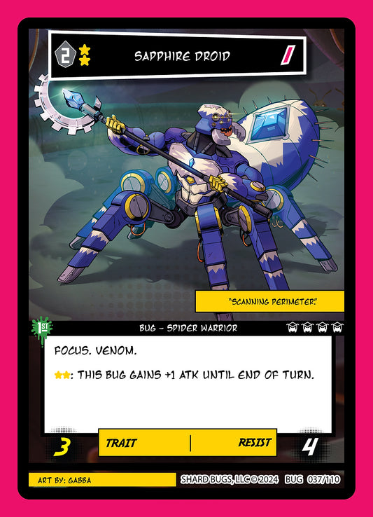 Sapphire Droid 037/110  - Uncommon  - Shard Bugs 1st Edition