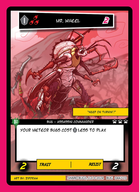 Mr. Wheel 044/110 - Rare Foil  - Shard Bugs 1st Edition
