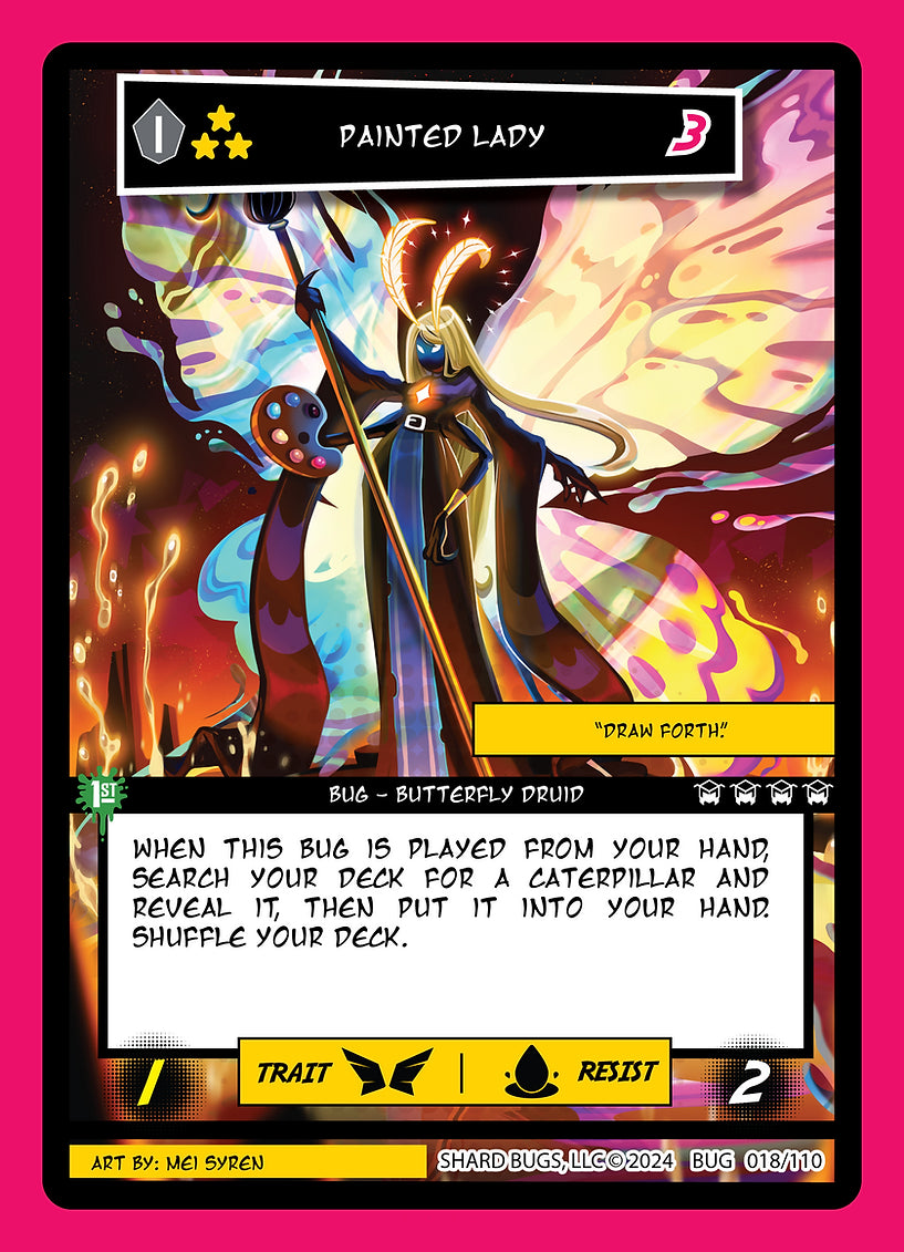 Painted Lady 018/110  - Uncommon  - Shard Bugs 1st Edition