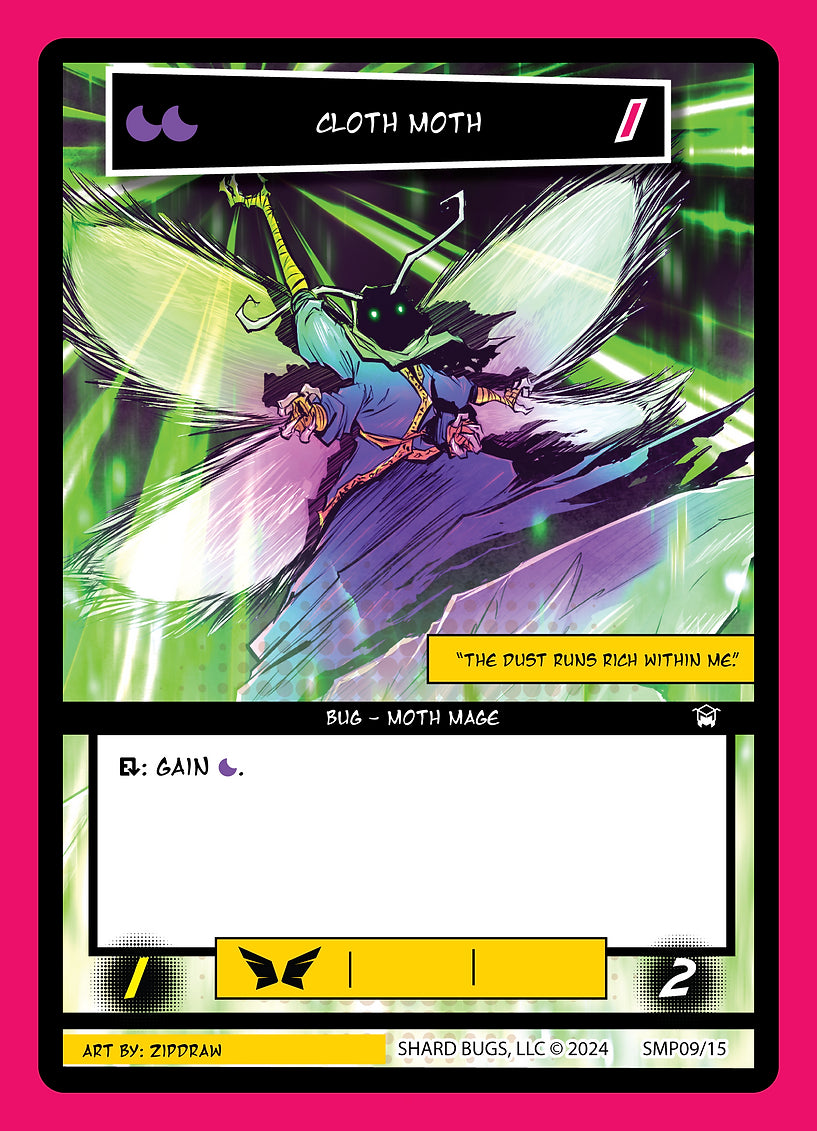 Cloth Moth Sample 09/15 Non Foil Shard Bugs