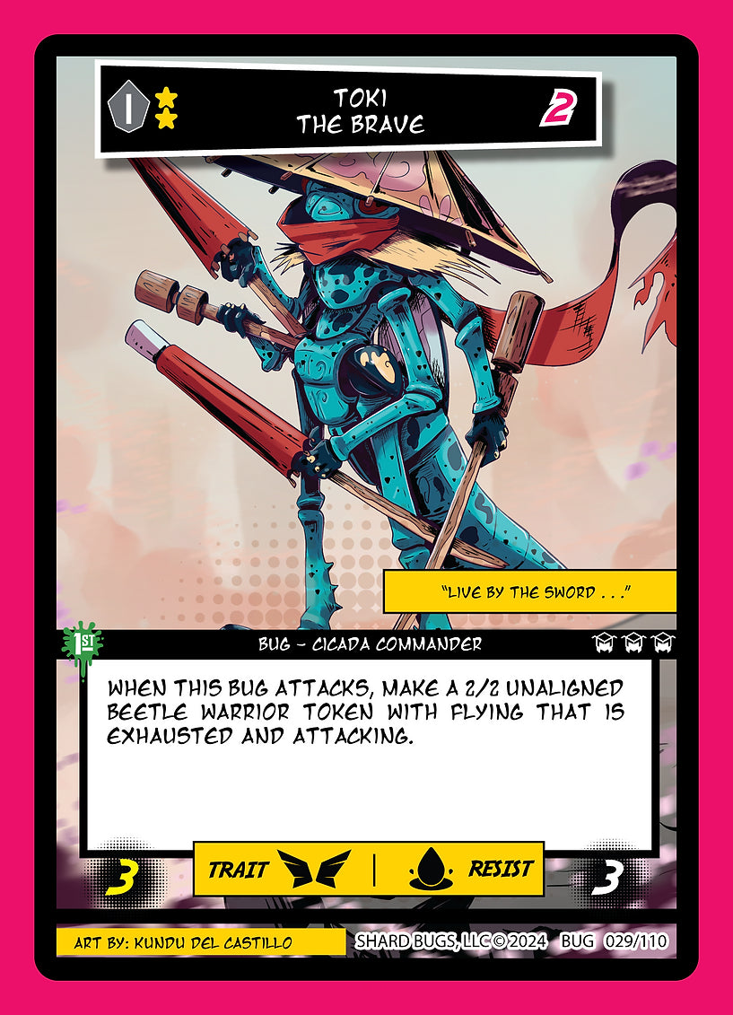 Toki The Brave 029/110 - Rare Foil  - Shard Bugs 1st Edition