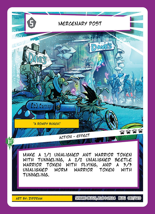 Mercenary Post 087/110  - Uncommon  - Shard Bugs 1st Edition