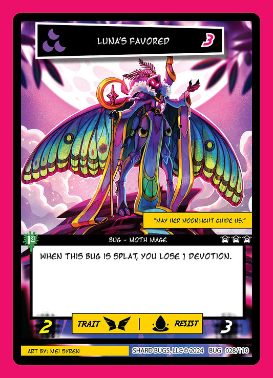 Luna's Favored 028/110 - Rare Foil  - Shard Bugs 1st Edition