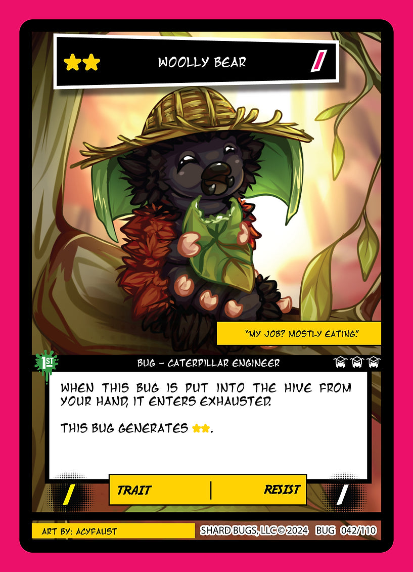 Woolly Bear 042/110 - Rare Foil  - Shard Bugs 1st Edition