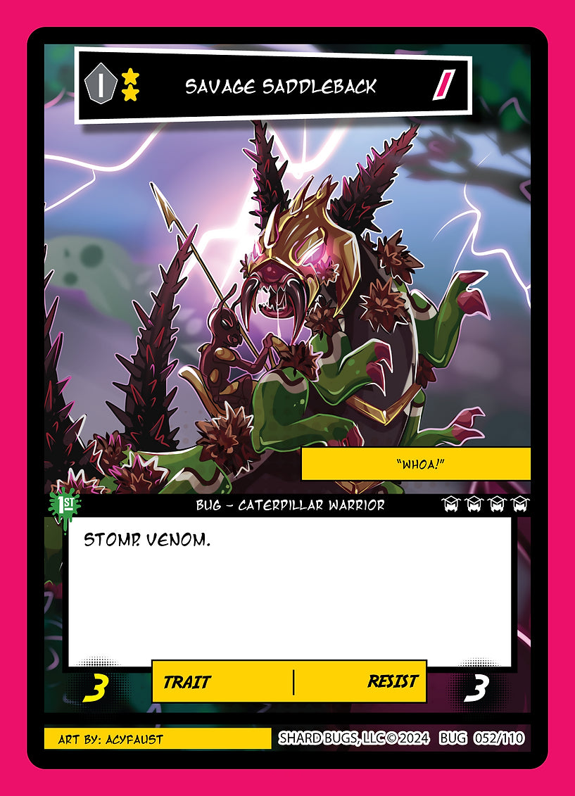 Savage Saddleback 052/110 - Uncommon  - Shard Bugs 1st Edition