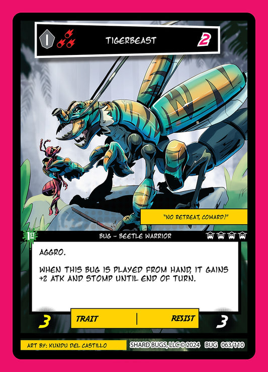 Tigerbeast  - Uncommon  - Shard Bugs 1st Edition
