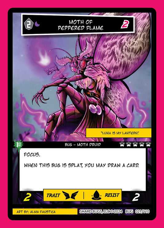 Moth of Peppered Flame 021/110 - Common  - Shard Bugs 1st Edition